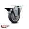 Service Caster 4'' Thermo Rubber Wheel Swivel Top Plate Caster with Posi Brake SCC-20S414-TPRB-PLB - alternate 2